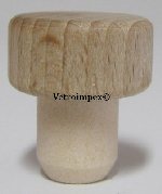 T-dugó - Hengeres fa tetejű - sima PE (műanyag) 10,5 mm szájmérethez