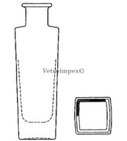 200ml Hébé Carre - pálinkás üveg
