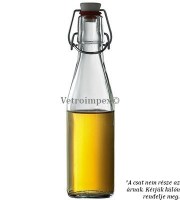 250ml Italos - pálinkás üveg - szörpös üveg - csatos kivitel