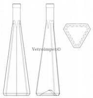 500ml Triangolo - pálinkás üveg